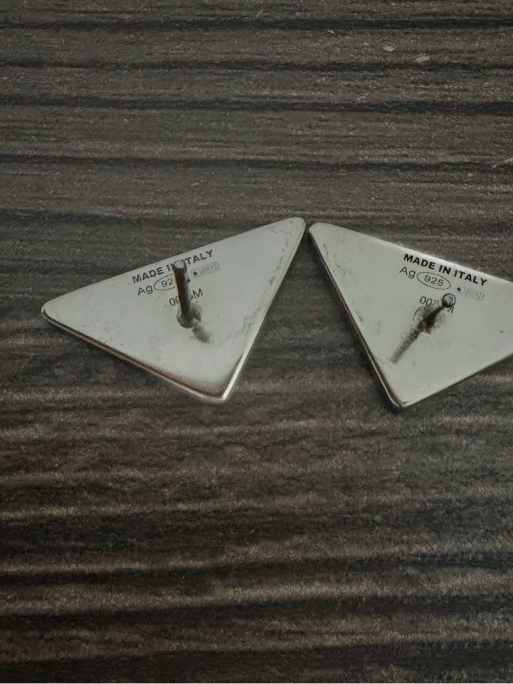 Prada Vibrant Yellow Triangle Studs - Picture 7 of 7
